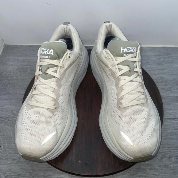 Hoka One Bondi 8 Men’s Size 13 D Med Oat / Barley Running Shoes 1123202 OKB main image 4